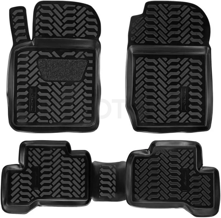 Ковры для Suzuki Grand Vitara (5 дв.) (05-, 12-), 4 шт., выс. борт, 3D с подпятником, ТЭП, черн.