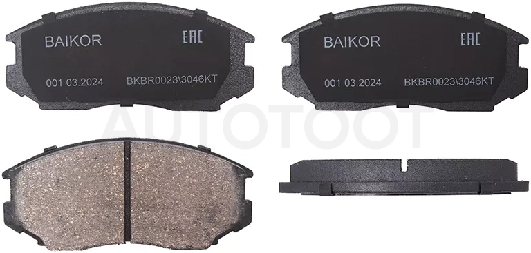 Колодки тормозные (Спереди) Mitsubishi Lancer 83-08 / Bravo 91-99 - Артикул BKBR0023 - Производитель Baikor - Фото, Отзывы, Цены