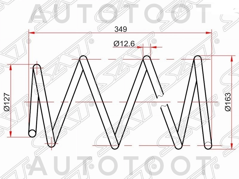Пружины передние (комплект 2шт) -ST14551 Sat для TOYOTA PREMIO, TOYOTA ALLION
