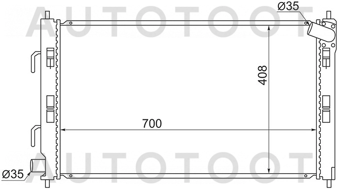 Радиатор охлаждения AT 1.5/1,6L -M4991034 Marshall для MITSUBISHI LANCER, MITSUBISHI OUTLANDER