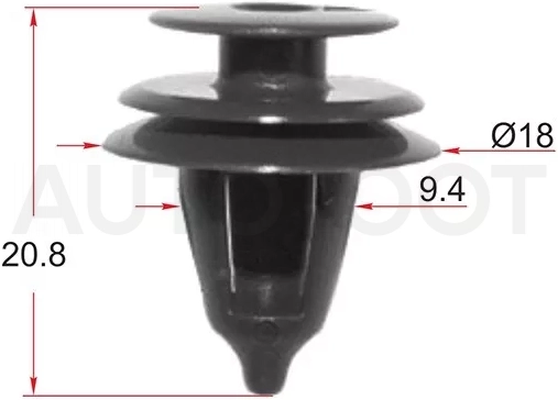 Клипса крепежная SAT ST-KJ-501 (Продажа по 10шт)