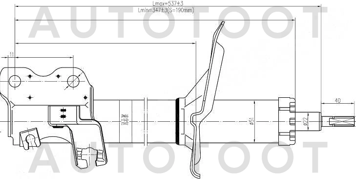 Амортизатор передний правый -JAS0068 Just Drive для NISSAN MAXIMA, NISSAN CEFIRO