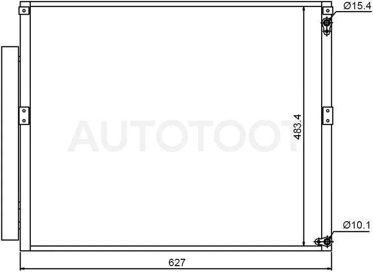 Радиатор кондиционера Toyota Land Cruiser Prado (J120) 02-09 / Lexus GX 02-09 / Toyota 4Runner 02-09 / Hilux Surf 02-09