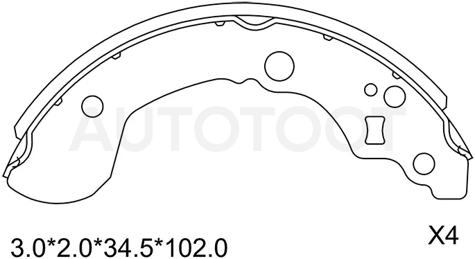 Колодки тормозные барабанные Nissan Primera 95-02 / Bluebird 96-01