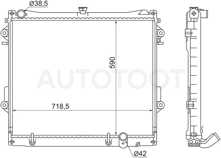 Радиатор Toyota Land Cruiser (J200) 07-21 / Lexus LX 07-23