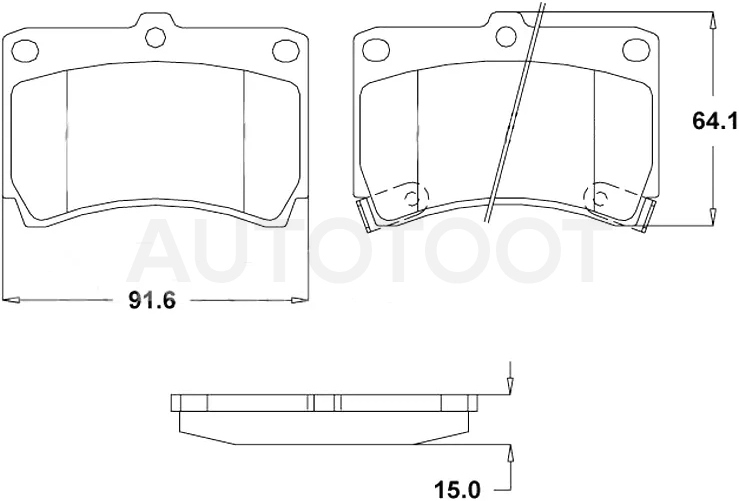 Колодки тормозные (Спереди) Kia Rio 00-05 / Mazda Demio 96-02 / 121 91-96 / 2 02-07 / 323 89-03