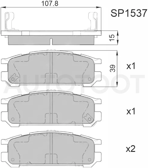 Колодки тормозные (Сзади) Subaru Impreza 92-00 / Legacy 89-03 / Outback 98-03