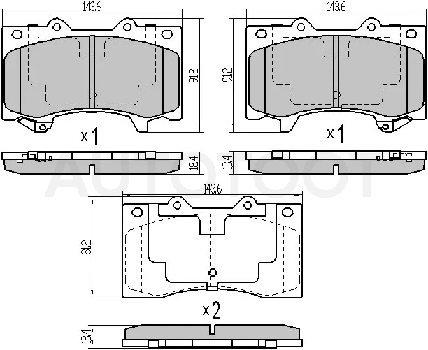 Колодки тормозные (Спереди) Nissan Patrol 10-24 / Infiniti QX80 13-20