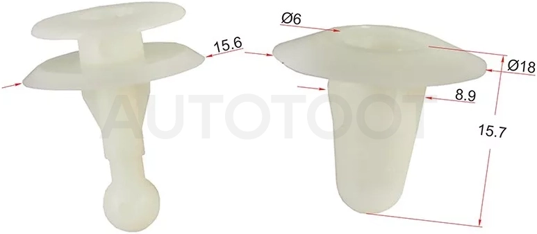 Клипса фиксатор TOYOTA/LEXUS/ISUZU/MAZDA (Продажа по 10шт) - Артикул STKJ486 - Производитель Sat - Фото, Отзывы, Цены