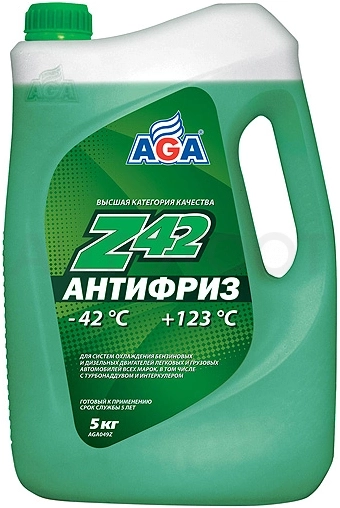 Антифриз зеленый готовый 5л AGA