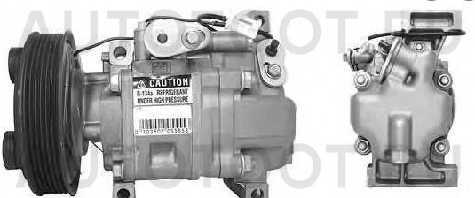 Компрессор кондиционера -LCAC2540 Luzar для MAZDA 3 (AXELA)