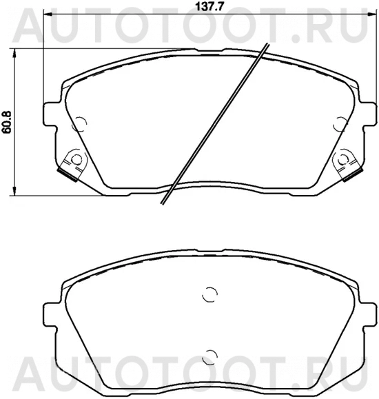 Колодки тормозные (Спереди) Hyundai Elantra 15-20 / ix35 09-15 - Артикул P30056 - Производитель Brembo - Фото, Отзывы, Цены
