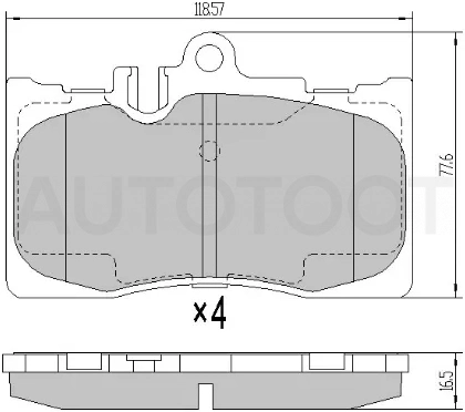 Колодки тормозные (Спереди) Lexus LS 03-06 / Toyota Celsior 00-06 - Артикул ST0446550180 - Производитель Sat - Фото, Отзывы, Цены
