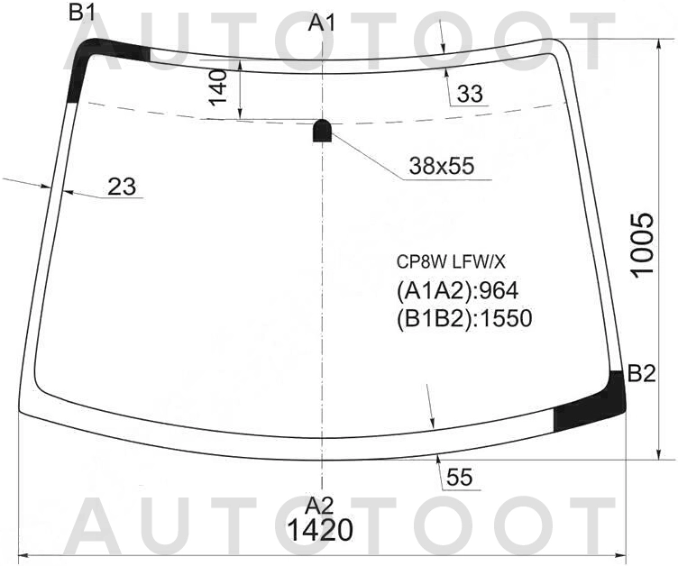 Стекло лобовое в клей -  для MAZDA 5 (PREMACY)
