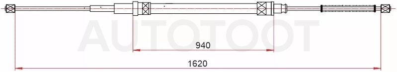 Трос ручного тормоза SKODA OCTAVIA (1U2) RH/LH 96-02