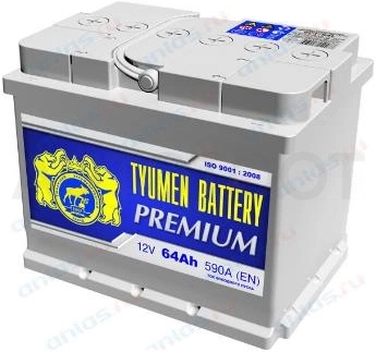 Аккумулятор TYUMEN BATTERY 64Ah 620A прямая полярность (+-)