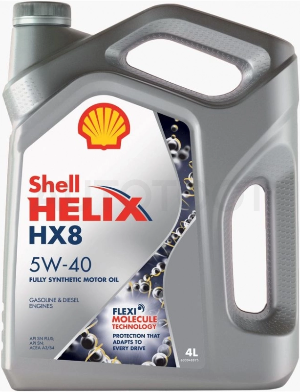 Масло моторное синтетическое Shell Helix HX8 SN+ 5W-40 4л