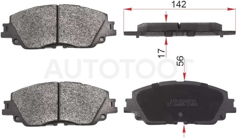Колодки тормозные (Спереди) Toyota Camry (XV70) 17-22 / C-HR 19-23