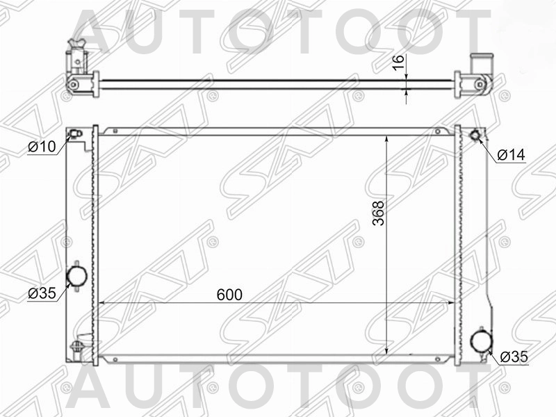 Радиатор охаждения -JPR0180 Just Drive для TOYOTA PRIUS, LEXUS CT
