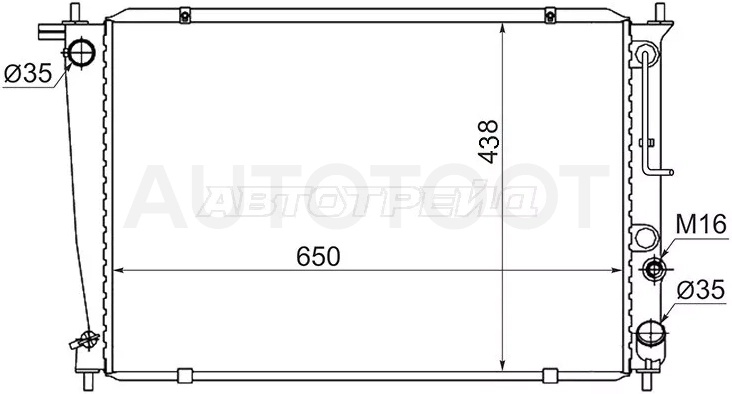 Радиатор Hyundai H1 97-07 / Starex 97-07 - Артикул HY0013 - Производитель Sat - Фото, Отзывы, Цены