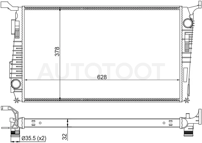 Радиатор Renault Duster 10-21 - Артикул SGRN000210 - Производитель Sat - Фото, Отзывы, Цены