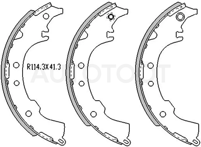 Колодки тормозные барабанные Toyota Ipsum (SXM10,ACM20) 96-03 / RAV4 94-05