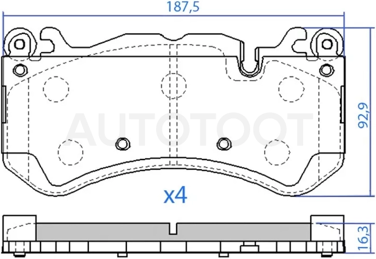 Колодки тормозные (Спереди) Mercedes-Benz S-Class 05-13 / Audi RS6 08-18 / RS7 13-18 / Mercedes-Benz CL-Class 06-14 / GL-Class 09-12 / SL-Class 01-12