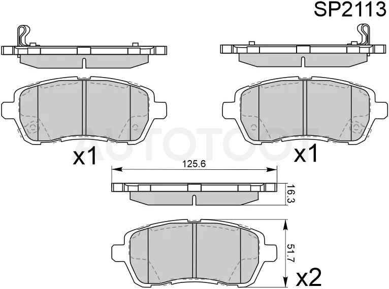 Колодки тормозные (Спереди) Ford Fiesta 08-19 / Mazda Demio 07-14