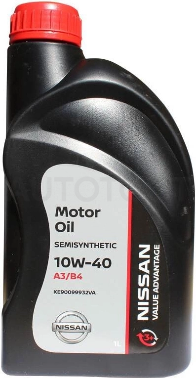 10W-40 моторное масло полусинтетика Nissan Value Advantage 1л.