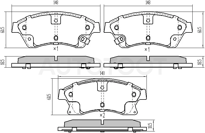 Колодки тормозные (Спереди) Chevrolet Aveo 02- / Cruze 09-15 / Opel Astra 09-15 / Zafira 11-16