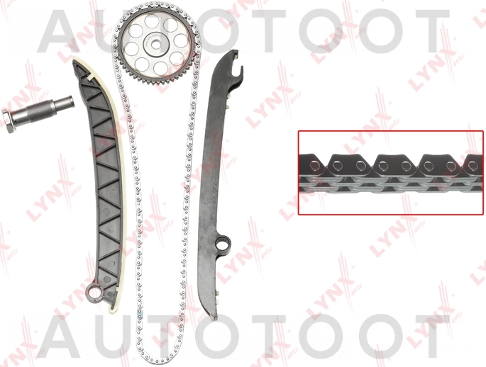 Комплект цепи ГРМ 1.2 TSI -TK0003 LYNXauto для AUDI A1, AUDI A3, SKODA FABIA, SKODA OCTAVIA, SKODA YETI, VOLKSWAGEN POLO, VOLKSWAGEN GOLF