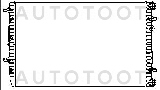 Радиатор охлаждения -ACRM042 Miles для VOLKSWAGEN POLO, SKODA FABIA