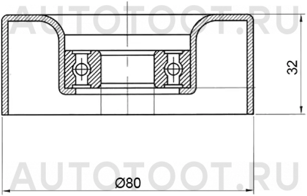 Ролик приводного ремня натяжителя SUBARU LEGACY/OUTBACK/TRIBECA 3,0 - Артикул ST23769AA003 - Производитель Sat - Фото, Отзывы, Цены