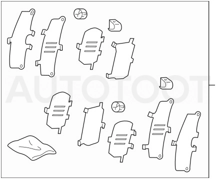 Пластины противоскрипные передних колодок (комплект) -0494533300 Toyota для TOYOTA CAMRY, TOYOTA RAV4