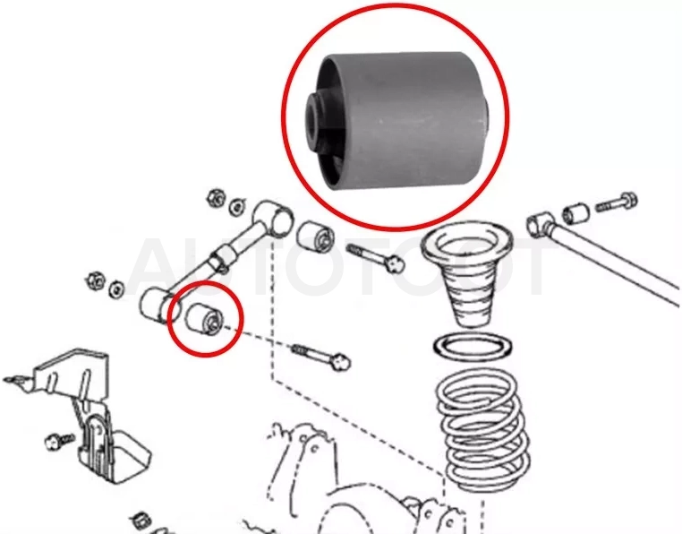 Сайлентблок рычага Toyota Land Cruiser (J200) 07-21 / Lexus LX 07-23
