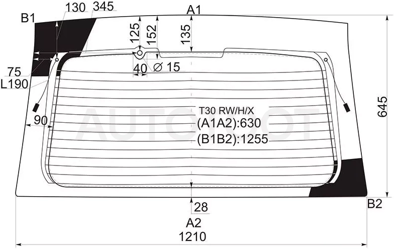 Стекло заднее (Цвет зеленый/ Обогрев) Nissan X-Trail 00-07 - Артикул T30RWHX - Производитель Xyg - Фото, Отзывы, Цены