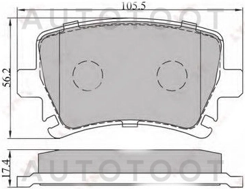 Колодки тормозные задние -ST1K0698451G Sat для AUDI A3, AUDI A4, AUDI A6, SKODA OCTAVIA, SKODA SUPERB, SKODA YETI, VOLKSWAGEN CADDY, VOLKSWAGEN GOLF, VOLKSWAGEN PASSAT