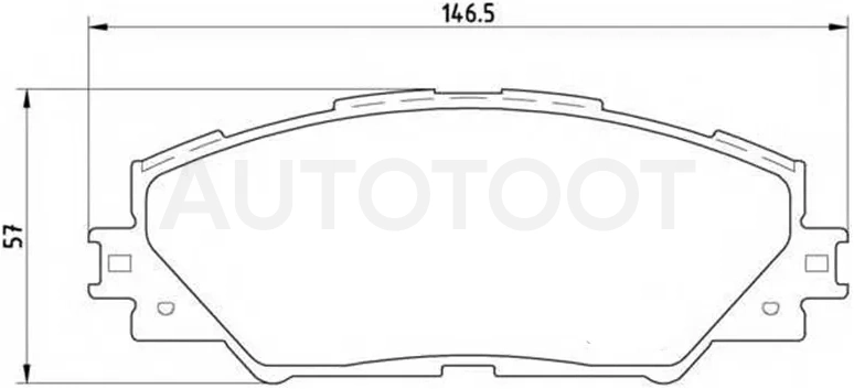 Колодки тормозные (Спереди) Toyota Harrier (XU60) 13-20 / Prius (ZVW30,ZVW50) 09-19 / Prius Alpha 11-21 / RAV4 (XA30,XA40) 05-19 / Scion tC 10-16 / Toyota Auris 09-18 / Blade 06-12 / Mark X Zio 07-13 / Mirai 14