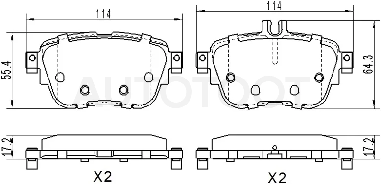 Колодки тормозные (Сзади) Mercedes-Benz E-Class 16-23