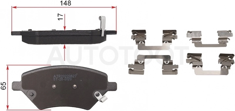 Колодки тормозные передние -T196GN3501080 CHERY для OMODA C5