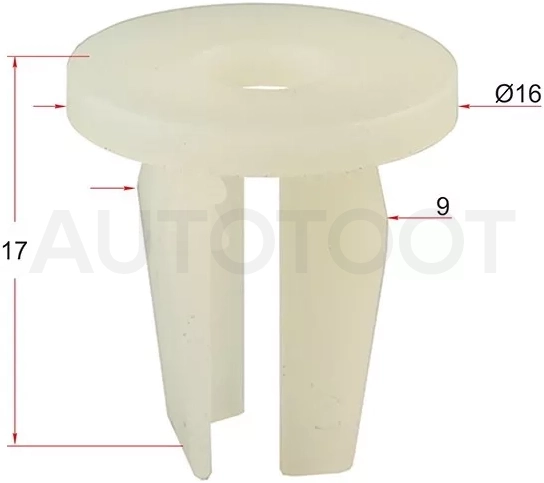 Клипса под винт FORD (Продажа по 10шт) - Артикул STM10799 - Производитель Sat - Фото, Отзывы, Цены