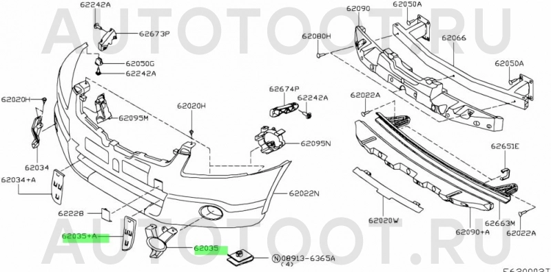 Оправа противотуманной фары левая -2152515LUD Depo для NISSAN QASHQAI