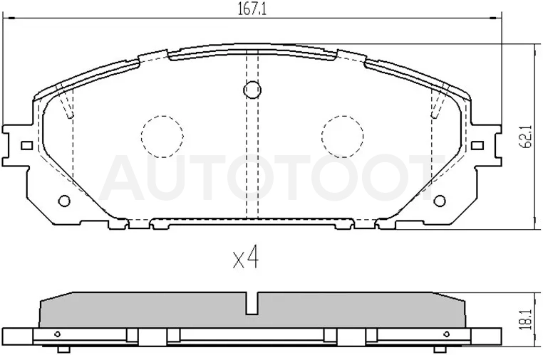 Колодки тормозные (Спереди) Jeep Cherokee 13-21 - Артикул ST68212327AA - Производитель Sat - Фото, Отзывы, Цены