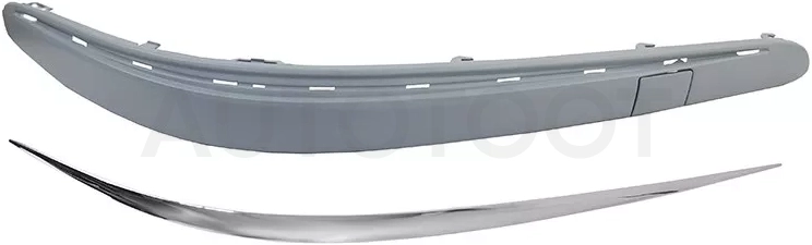 Молдинг бампера Mercedes-Benz E-Class 02-06 (Спереди/ Справа)