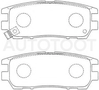 Колодки тормозные задние дисковые -STMR389571 Sat для MITSUBISHI PAJERO