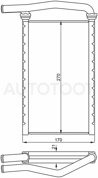 Радиатор отопителя салона Mitsubishi Pajero 99-20 / Montero 06 - Артикул ST870019 - Производитель Sat - Фото, Отзывы, Цены