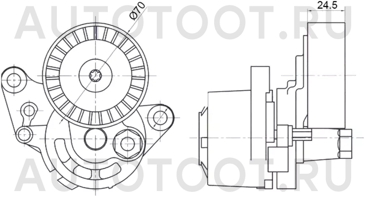 Натяжитель приводного ремня NISSAN TEANA/X-TRAIL 2,5 12 - Артикул ST119553TS0C - Производитель Sat - Фото, Отзывы, Цены