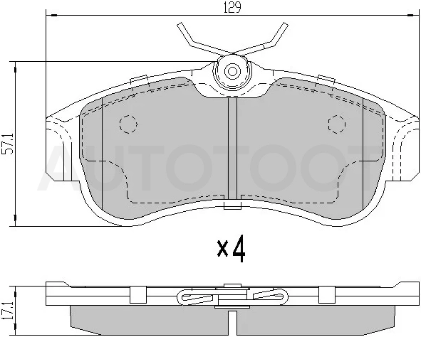 Колодки тормозные (Спереди) Nissan Almera 95-06 / Primera 90-96 / Infiniti Q45 89-96 / Nissan Bluebird Sylphy 00-05 / Primera Camino 95-00 / Pulsar 95-00