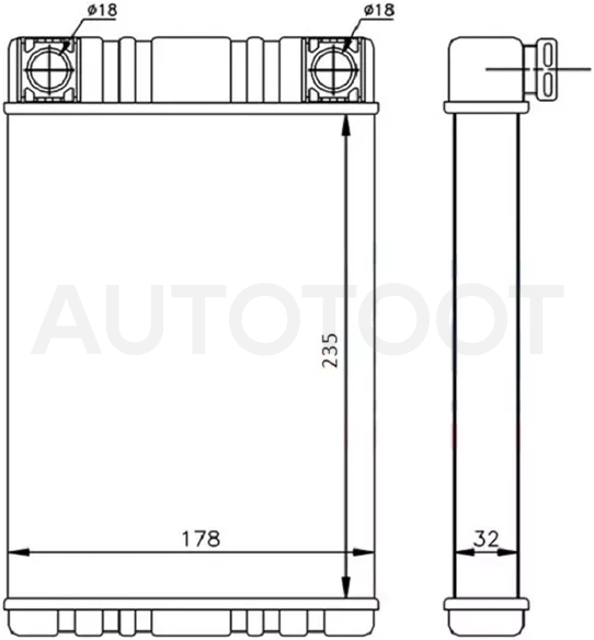 Радиатор отопителя салона Mercedes-Benz C-Class 00-08 / CLK-Class 02-10 - Артикул STMD073950 - Производитель Sat - Фото, Отзывы, Цены