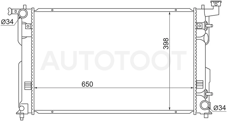 Радиатор Toyota Vista 98-03 / Vista Ardeo 98-03 - Артикул TY0003SV50 - Производитель Sat - Фото, Отзывы, Цены